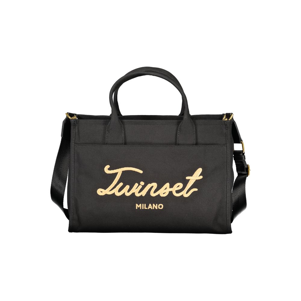 Twinset Nero Cotton Women Tote - ClickThatClicks 