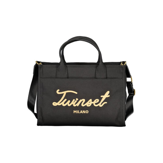 Twinset Nero Cotton Women Tote - ClickThatClicks 