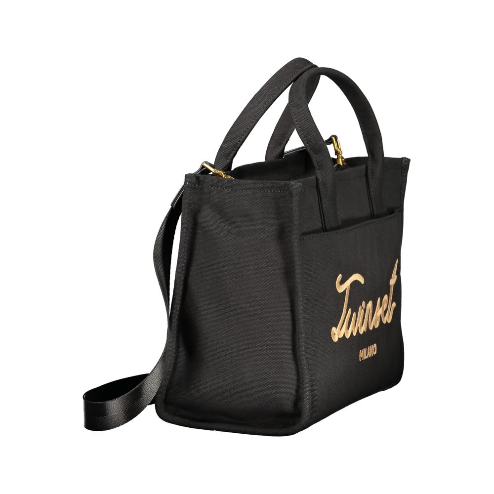 Twinset Nero Cotton Women Tote - ClickThatClicks 