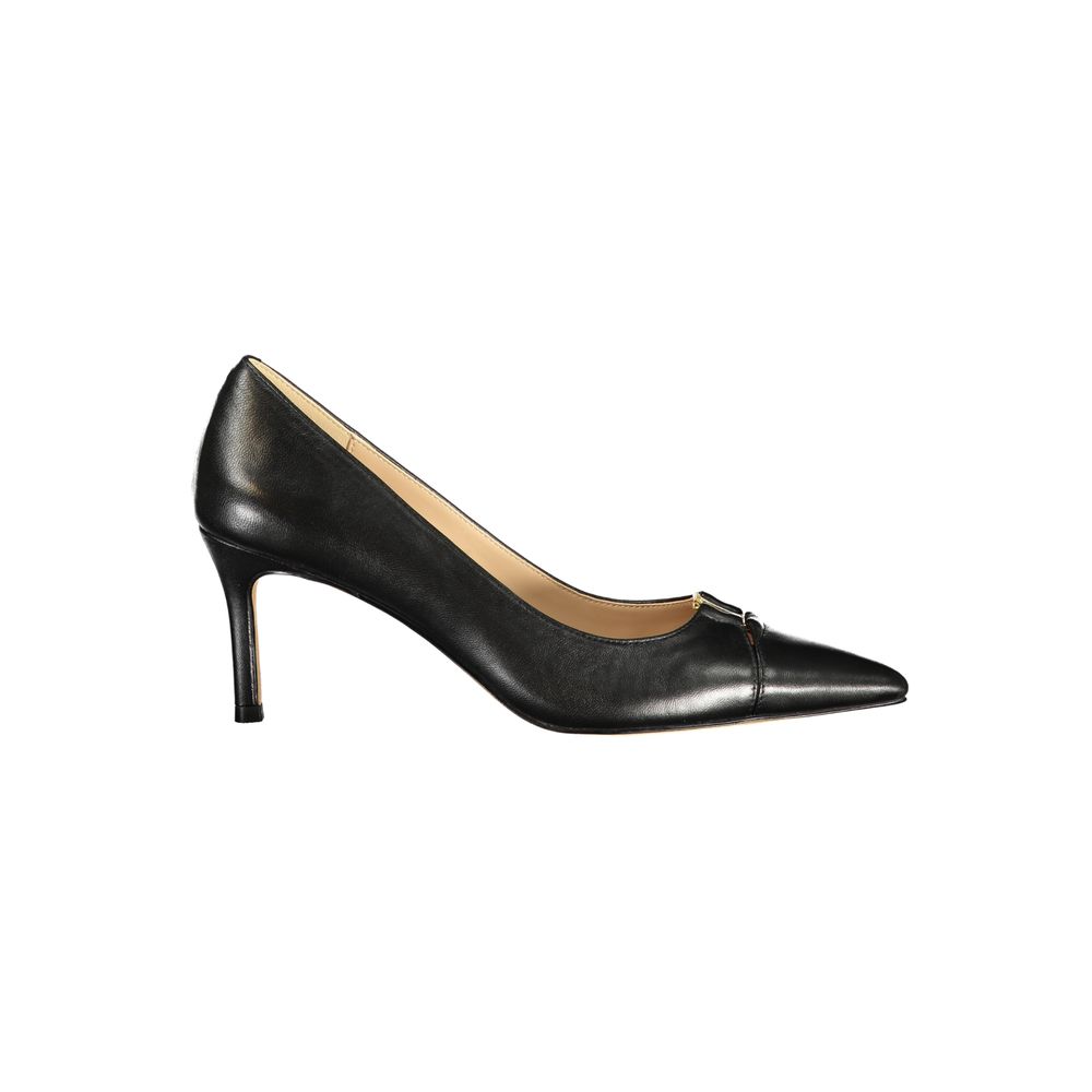 Twinset Black Leather Women Classic Shoe - ClickThatClicks 