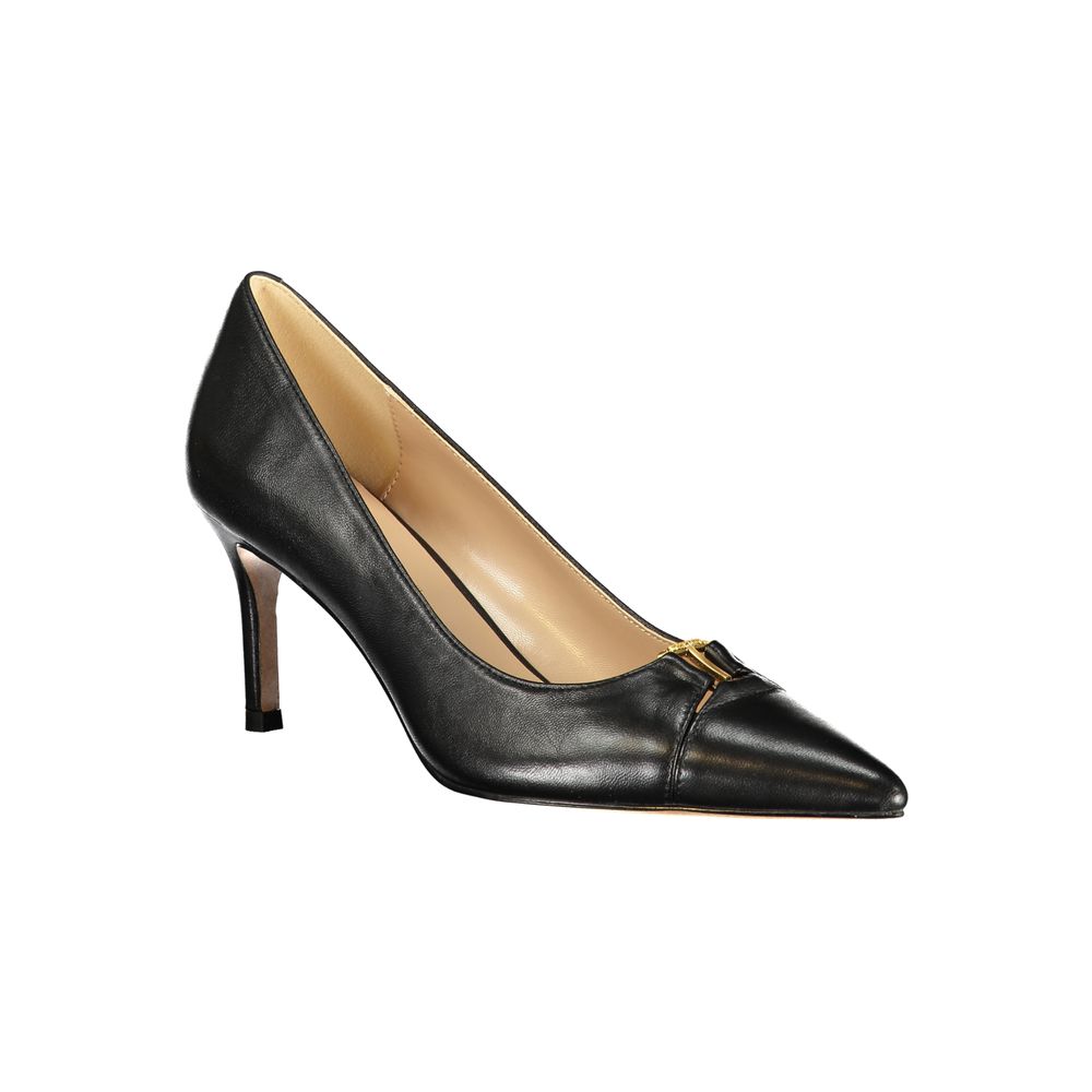 Twinset Black Leather Women Classic Shoe - ClickThatClicks 