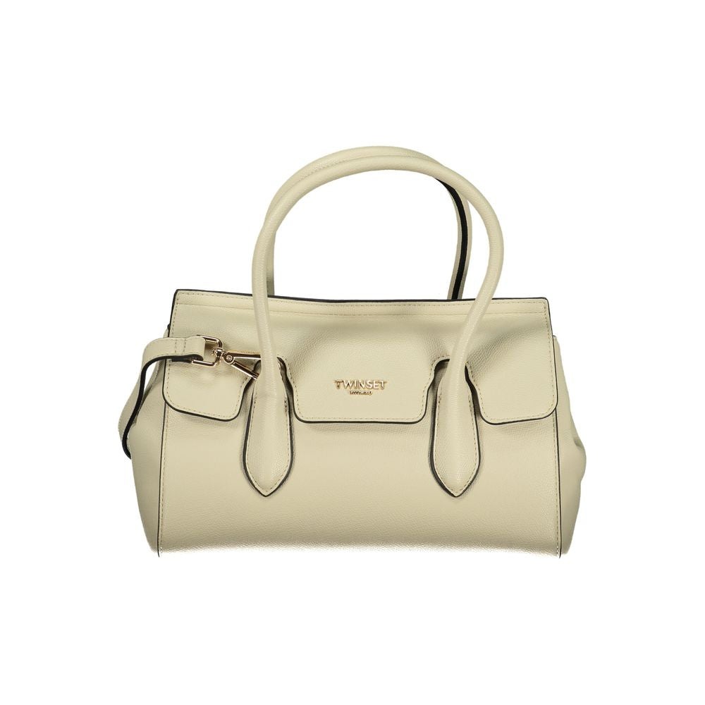 Twinset Beige Polyurethane Women Tote - ClickThatClicks 