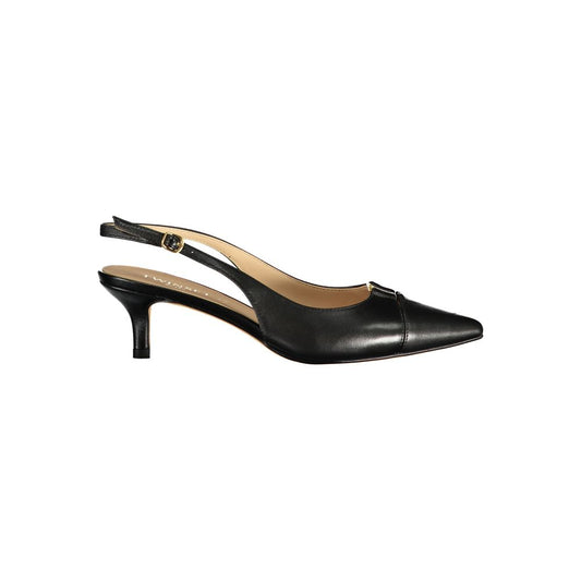 Twinset Black Leather Women Sandal - ClickThatClicks 