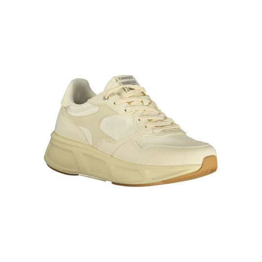 Twinset Beige Polyurethane Women Sneaker - ClickThatClicks 
