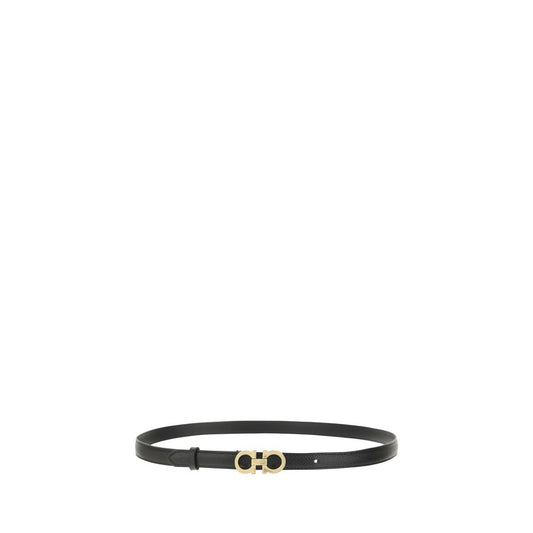 Ferragamo Brown Calf Leather Bos Taurus Thin Belt - ClickThatClicks 