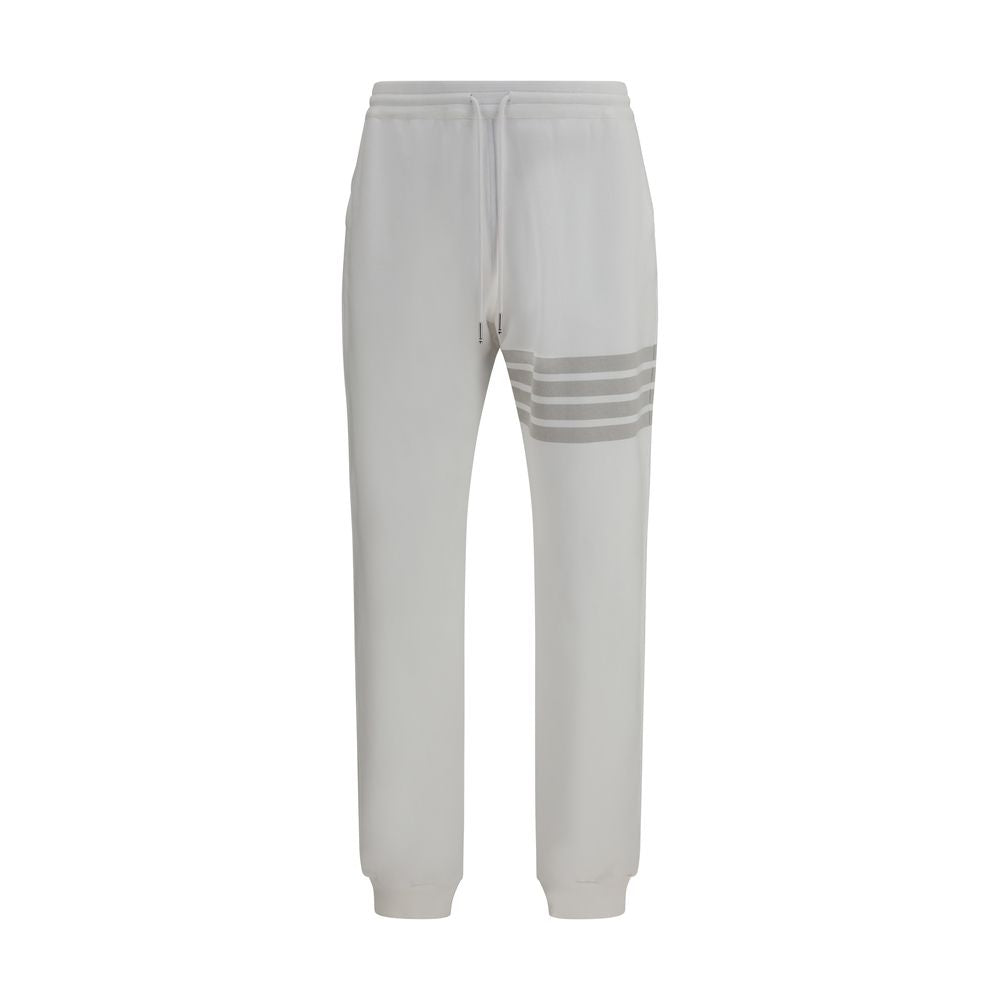 Thom Browne White Cotton Joggers (Workout Pants) - ClickThatClicks 
