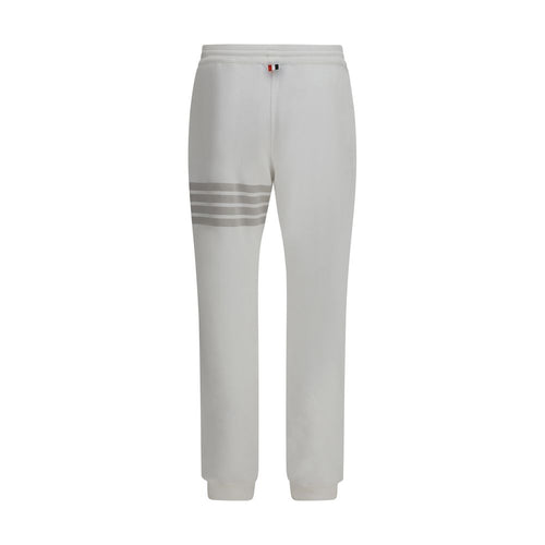 Thom Browne White Cotton Joggers (Workout Pants) - ClickThatClicks 