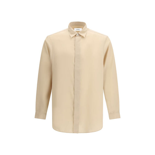 Lardini Beige Tencel Dress Shirt - ClickThatClicks 