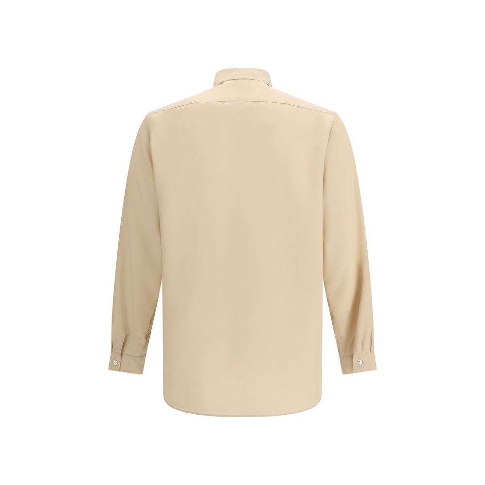 Lardini Beige Tencel Dress Shirt - ClickThatClicks 