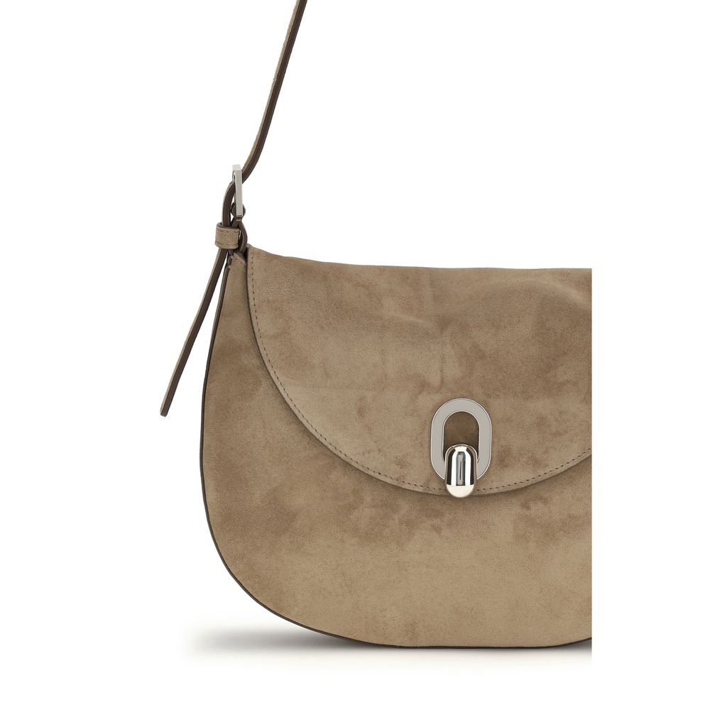 Savette Beige Calf Leather Bos Taurus Shoulder Bag - ClickThatClicks 