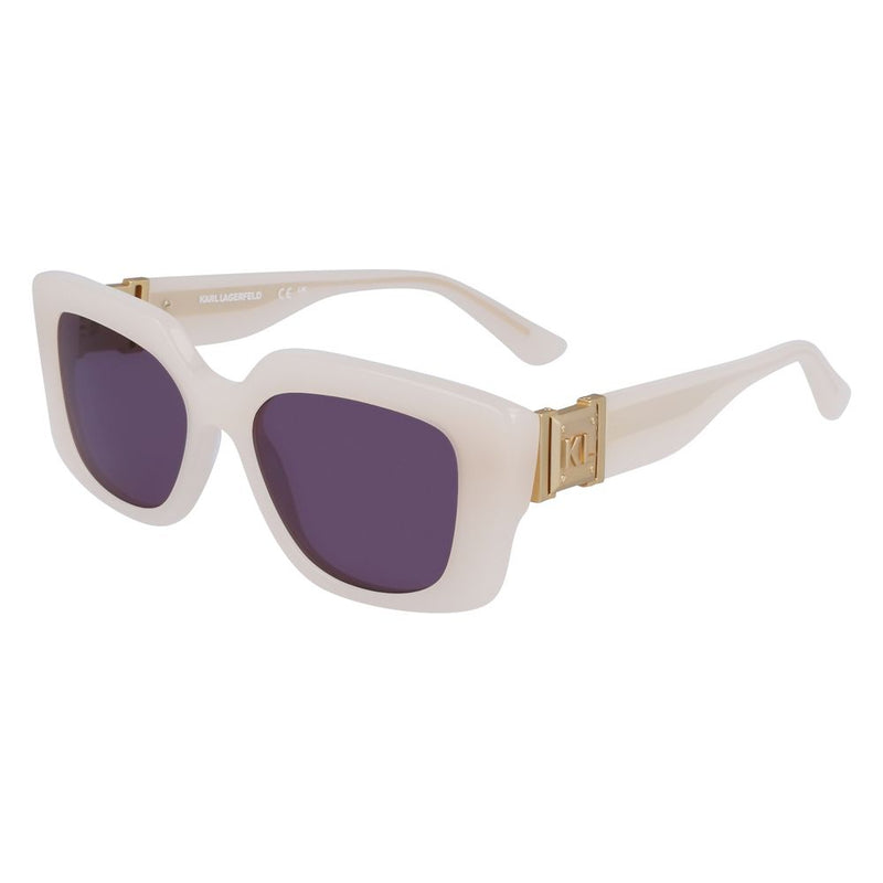 Karl Lagerfeld Beige Acetate Sunglasses - ClickThatClicks 