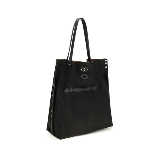 Zanellato Black Calf Leather Bos Taurus Shoulder Bag - ClickThatClicks 