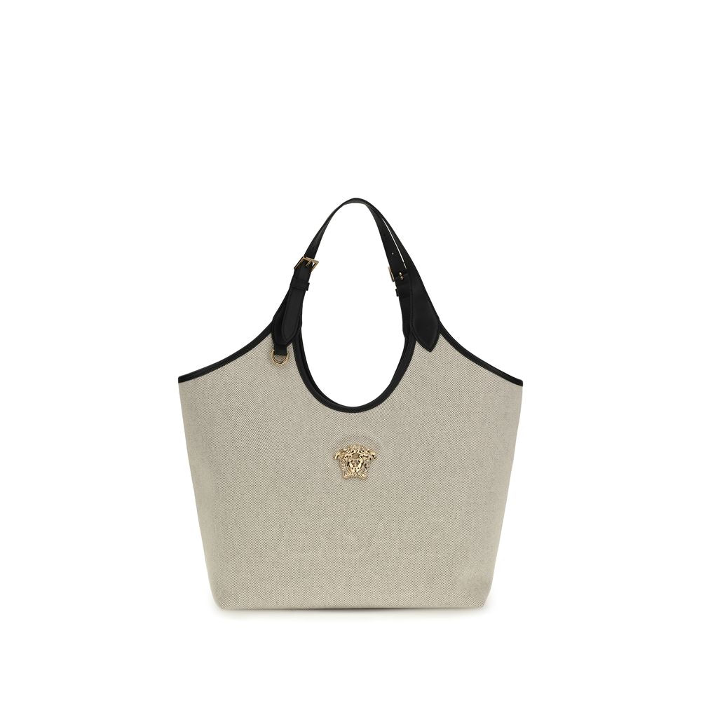 Versace Beige Cotton Shoulder Bag - ClickThatClicks 