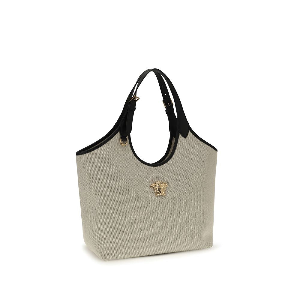 Versace Beige Cotton Shoulder Bag - ClickThatClicks 