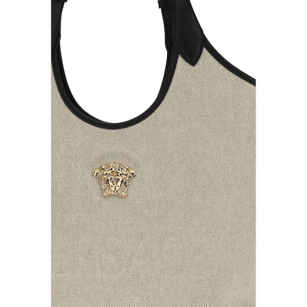 Versace Beige Cotton Shoulder Bag - ClickThatClicks 