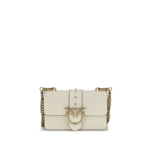 PINKO Beige Calf Leather Bos Taurus Shoulder Bag - ClickThatClicks 