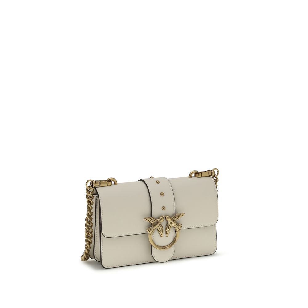 PINKO Beige Calf Leather Bos Taurus Shoulder Bag - ClickThatClicks 
