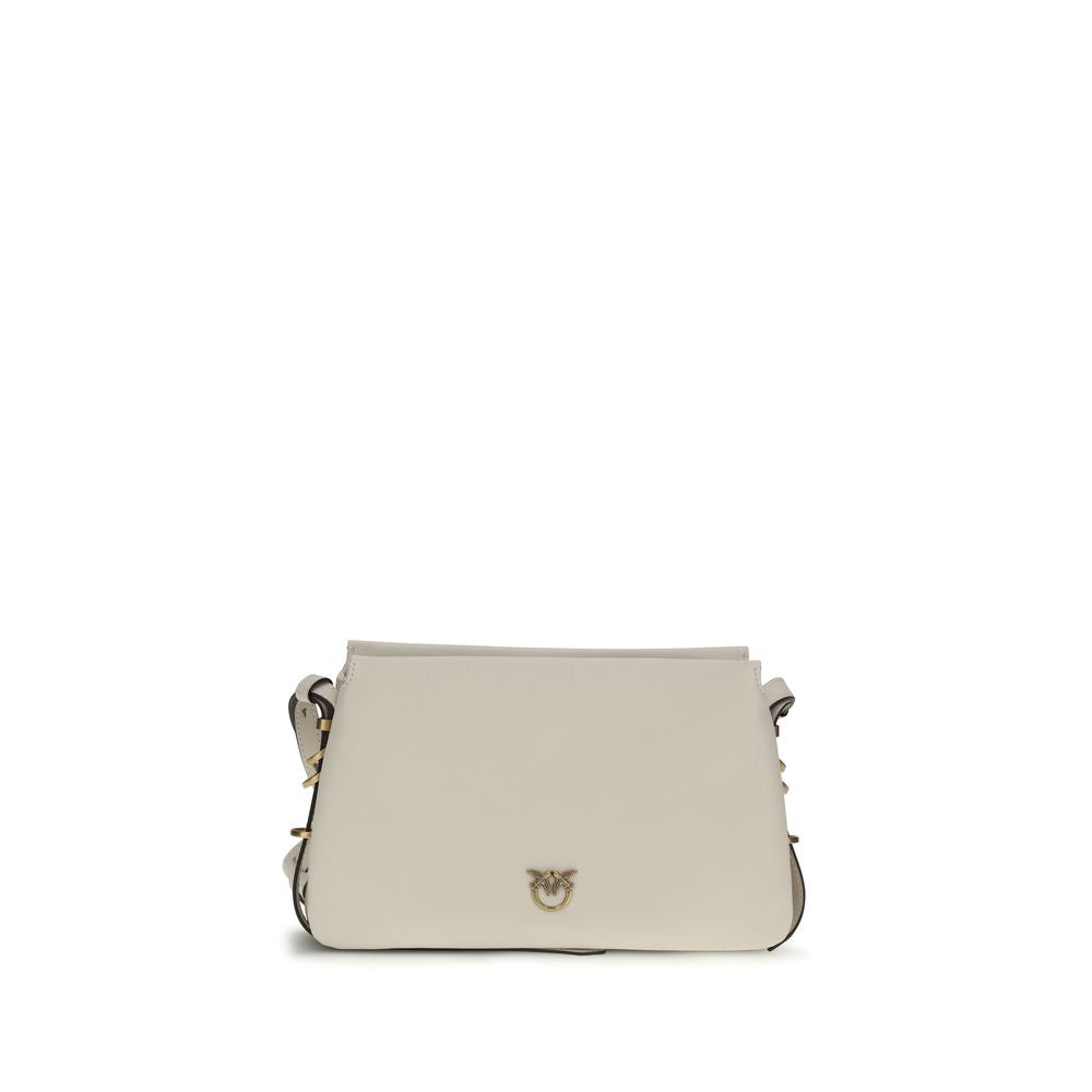 PINKO White Calf Leather Bos Taurus Shoulder Bag - ClickThatClicks 