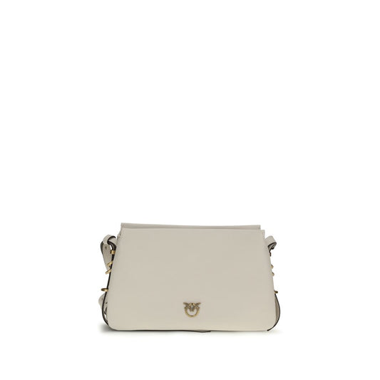 PINKO White Calf Leather Bos Taurus Shoulder Bag - ClickThatClicks 