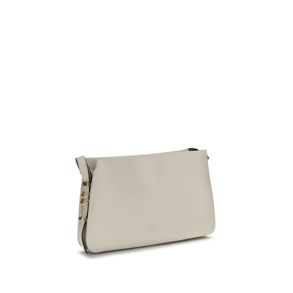 PINKO White Calf Leather Bos Taurus Shoulder Bag - ClickThatClicks 