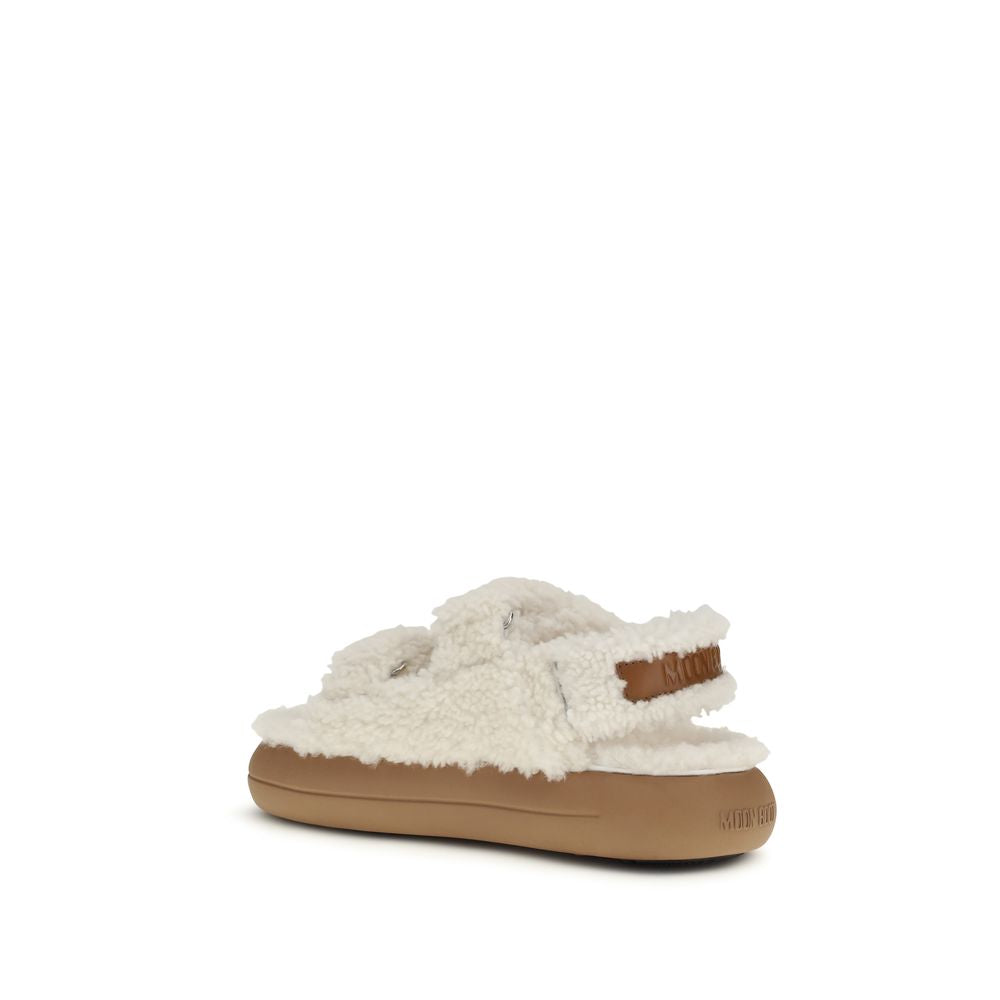 Moon Boot White Calf Leather Bos Taurus Sandals - ClickThatClicks 