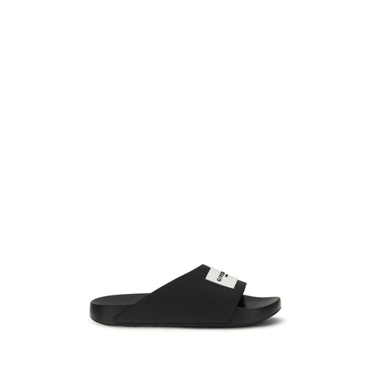 Givenchy Black Rubber Slippers - ClickThatClicks 
