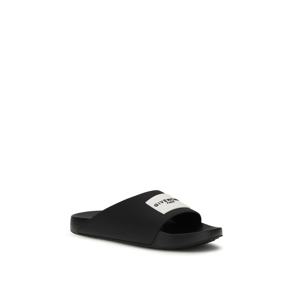 Givenchy Black Rubber Slippers - ClickThatClicks 