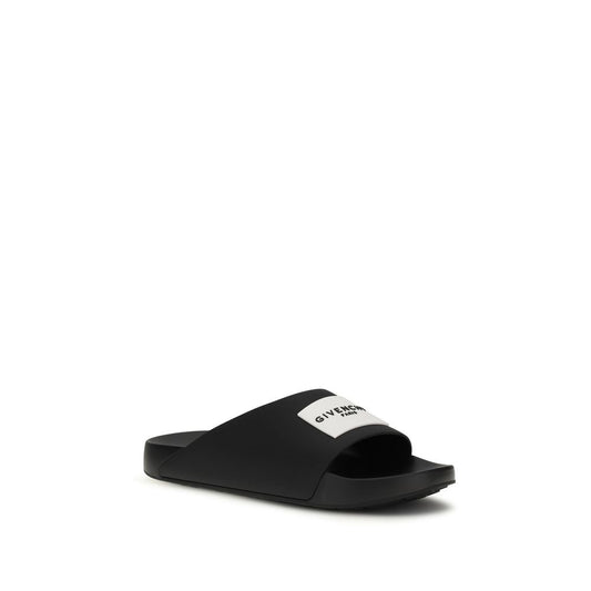 Givenchy Black Rubber Slippers - ClickThatClicks 