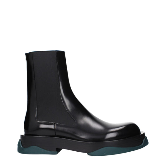 Jil Sander Black Leather Ankle Boots - ClickThatClicks 