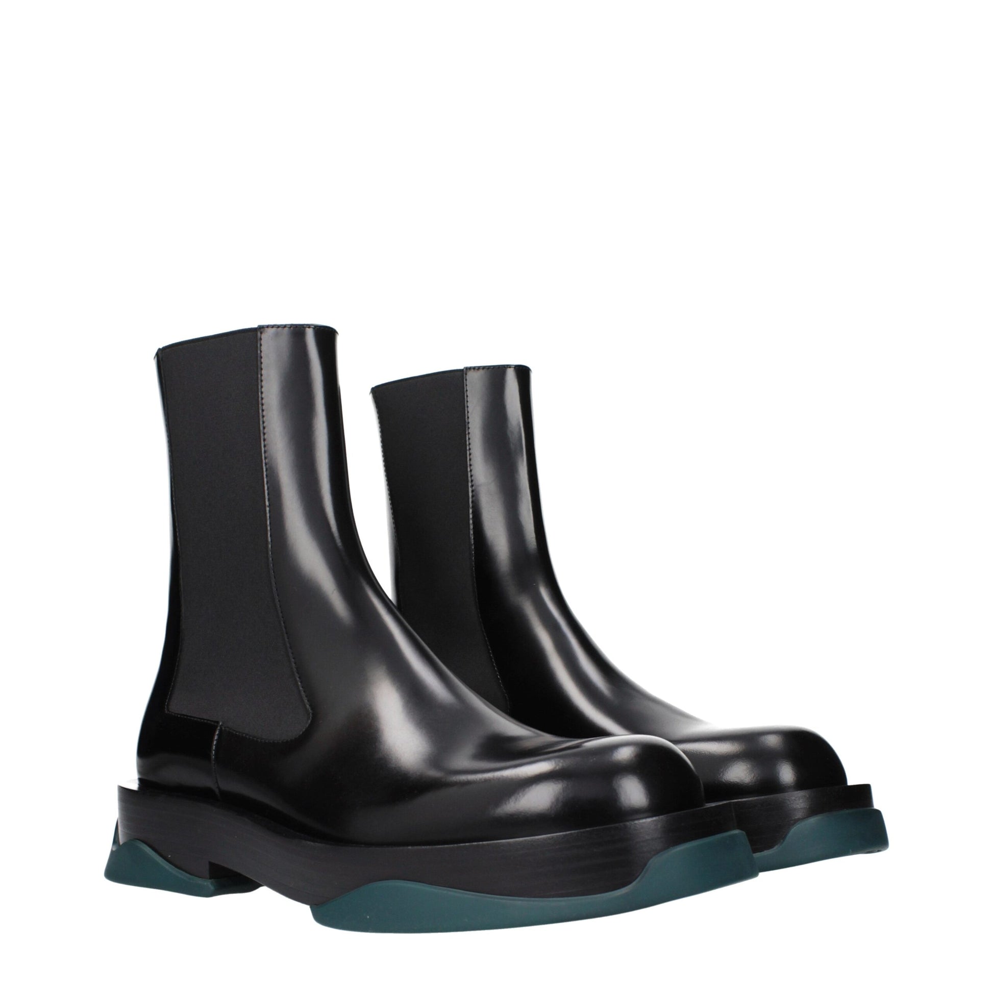 Jil Sander Black Leather Ankle Boots - ClickThatClicks 