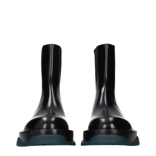 Jil Sander Black Leather Ankle Boots - ClickThatClicks 