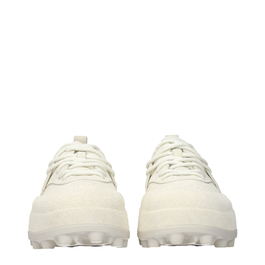 Jil Sander Beige Leather Sneakers - ClickThatClicks 