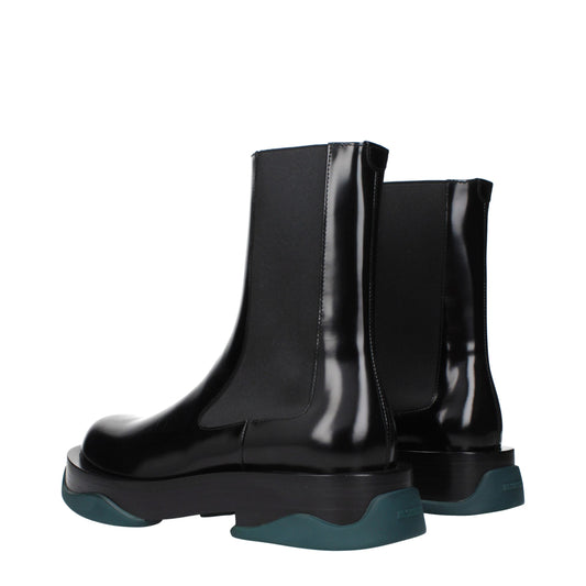 Jil Sander Black Leather Ankle Boots - ClickThatClicks 
