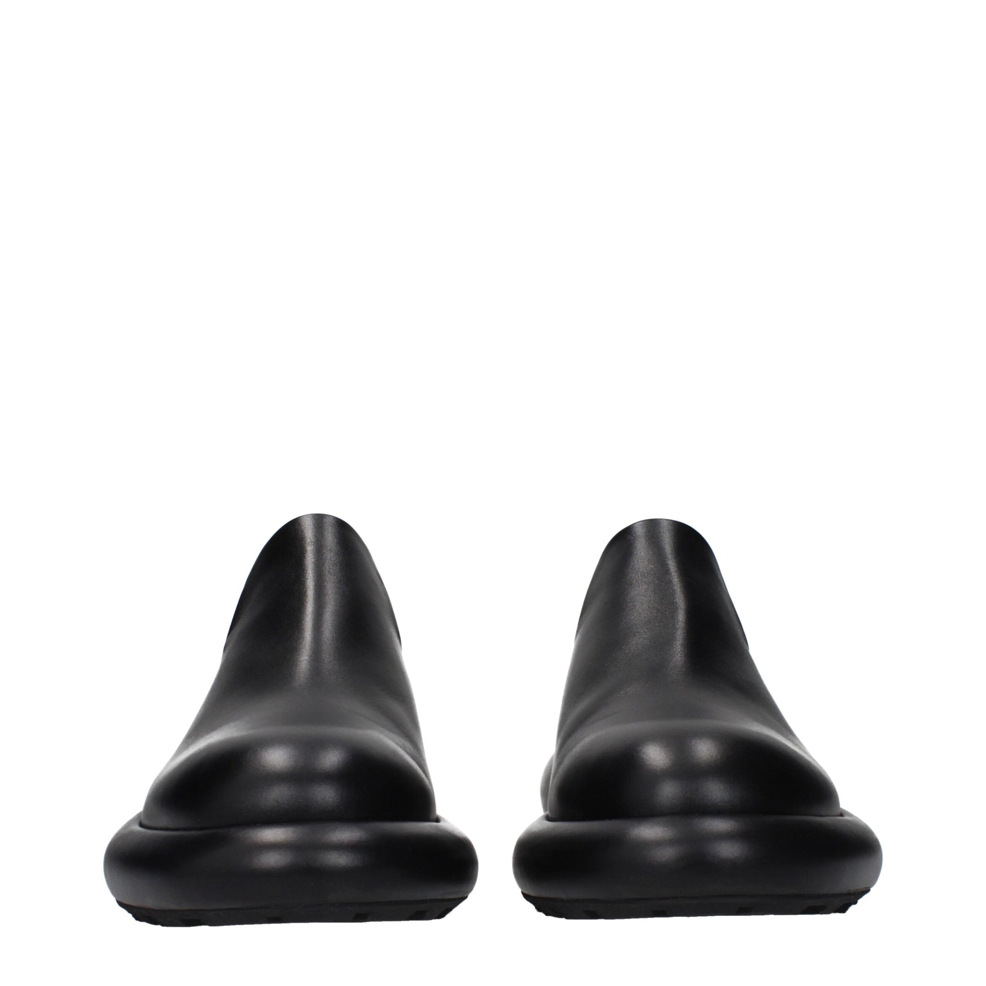 Jil Sander Black Leather Slip-On Loafers - ClickThatClicks 