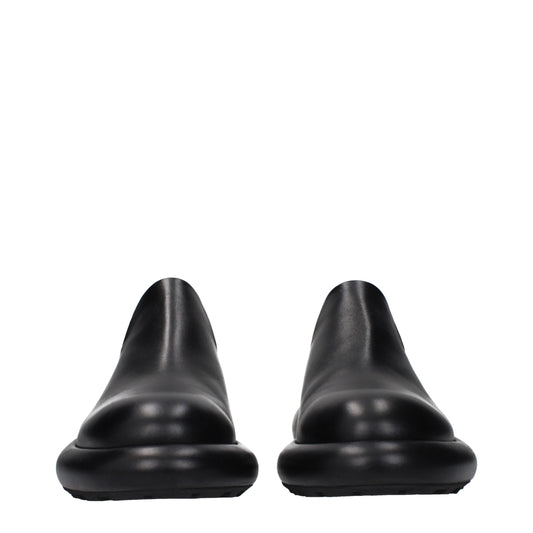 Jil Sander Black Leather Slip-On Loafers - ClickThatClicks 