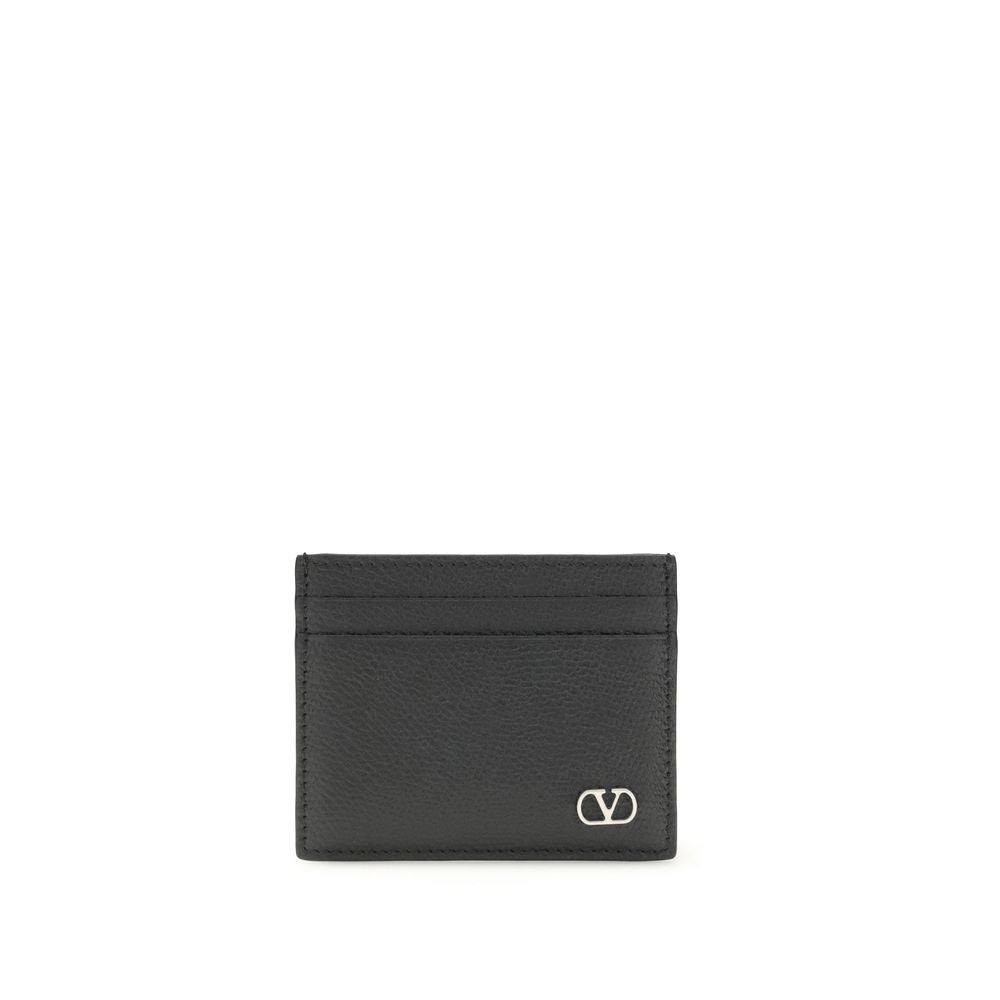 Valentino Garavani Black Calf Leather Bos Taurus Wallet - ClickThatClicks 