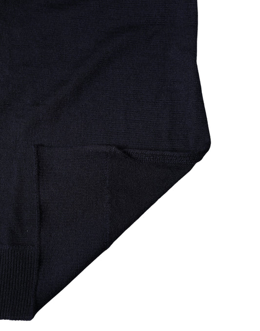 Dolce & Gabbana Blue Wool Knitted Shawl Neck Wrap 200cm x 25cm  Scarf