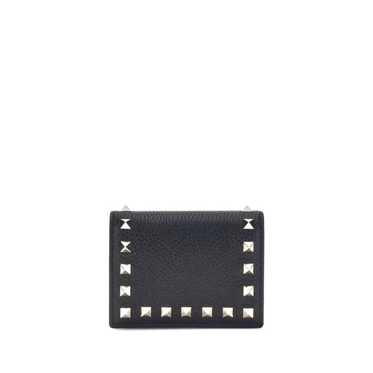 Valentino Garavani Black Calf Leather Bos Taurus Wallet