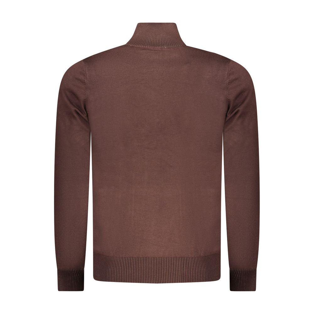 Coveri Moving Marrone Viscosa Mens Sweater - ClickThatClicks 