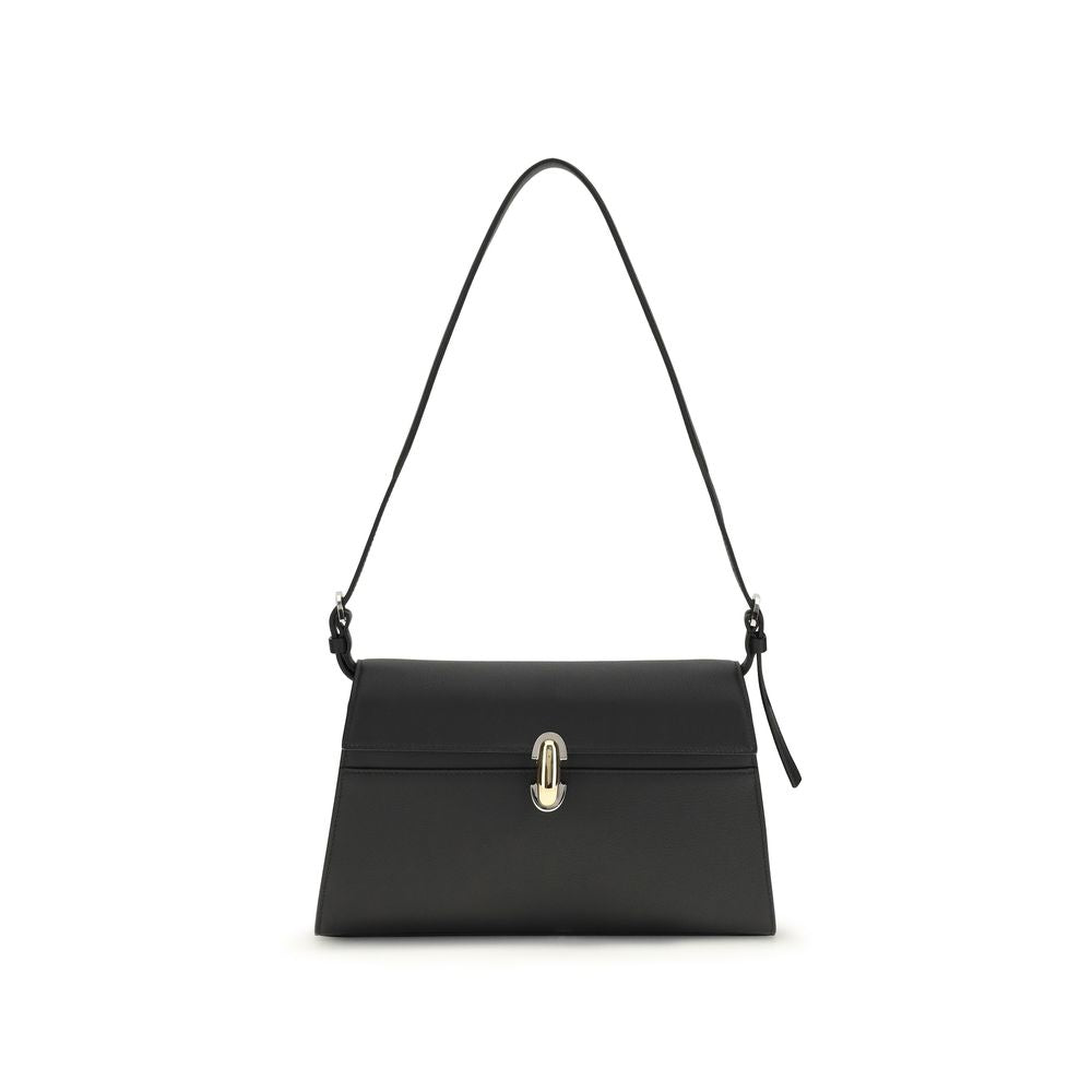Savette Black Calf Leather Bos Taurus Shoulder Bag - ClickThatClicks 