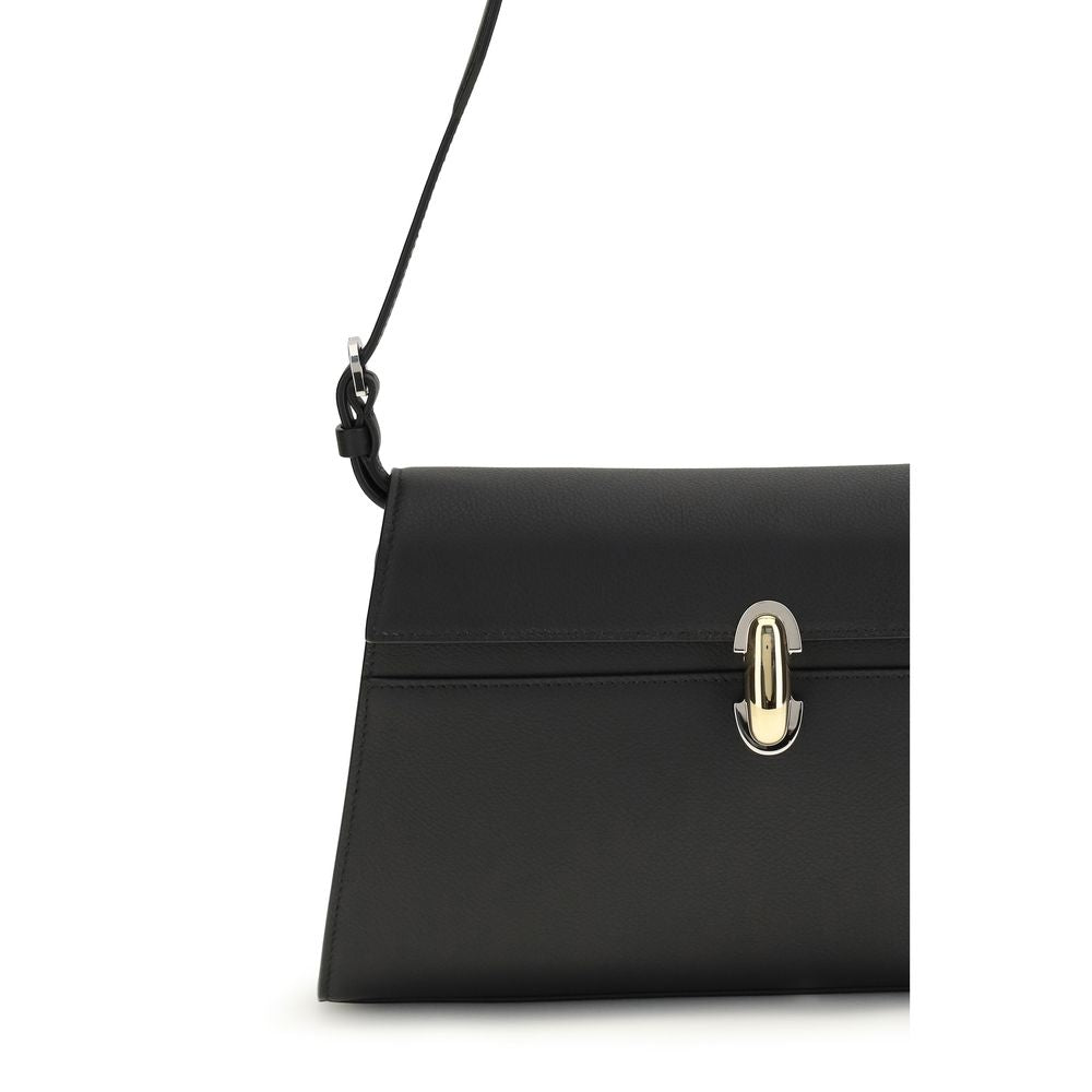 Savette Black Calf Leather Bos Taurus Shoulder Bag - ClickThatClicks 