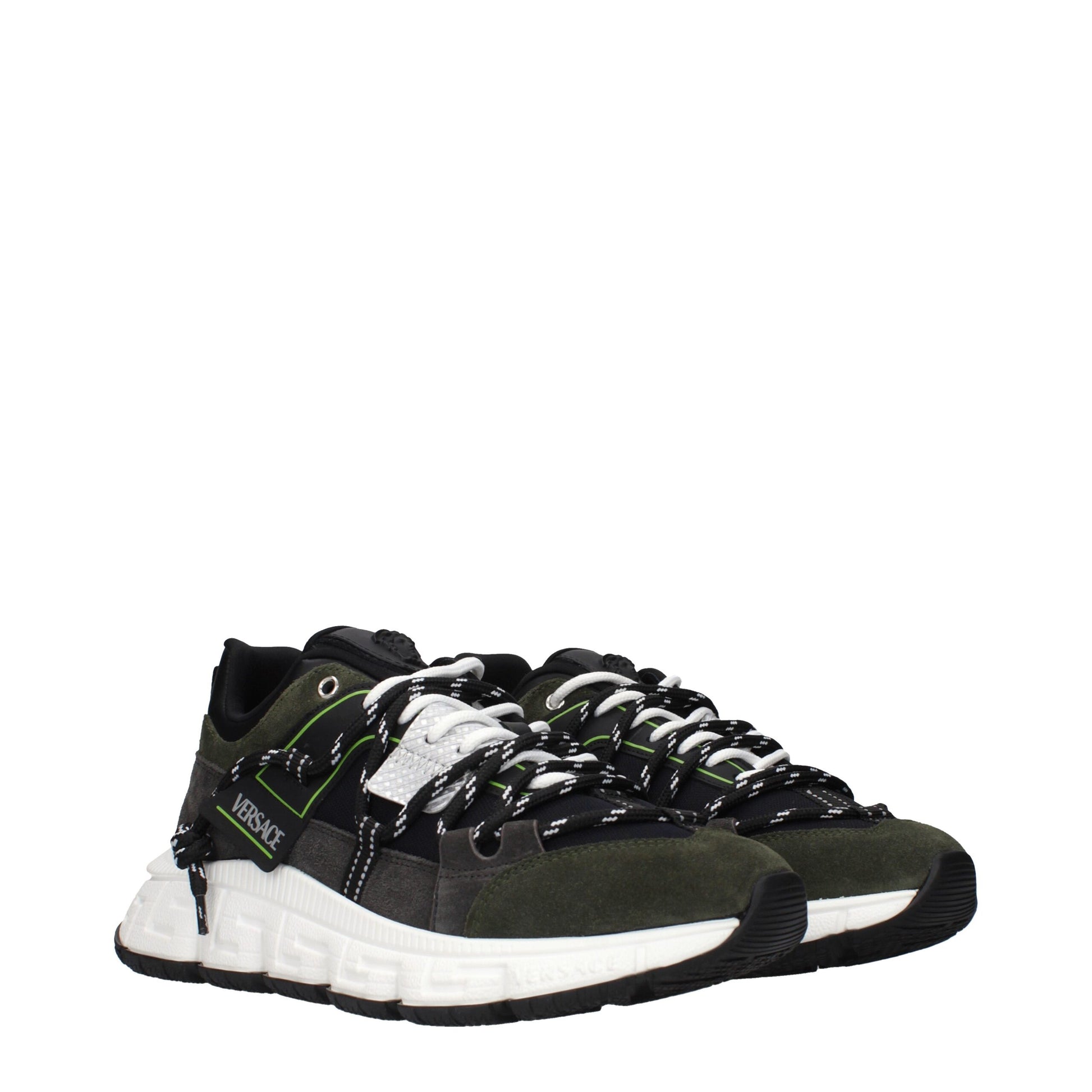 Versace Gray Leather Sneakers - ClickThatClicks 