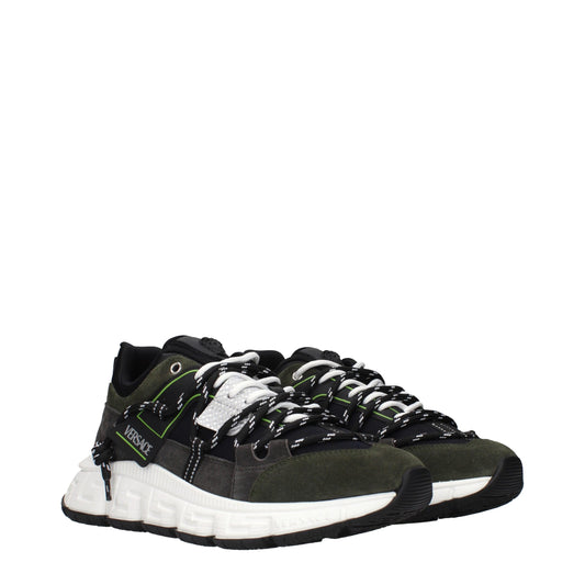 Versace Gray Leather Sneakers - ClickThatClicks 