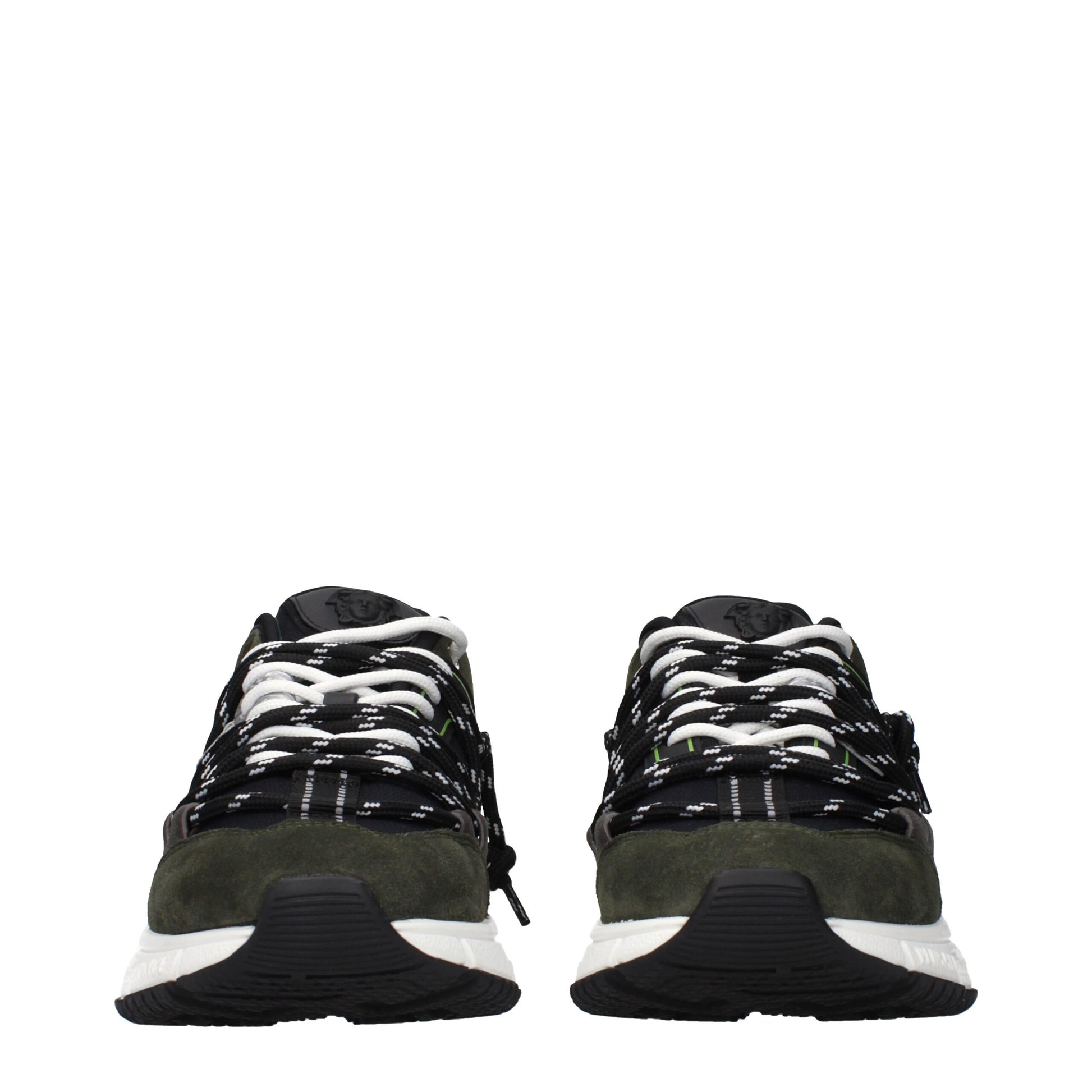 Versace Gray Leather Sneakers - ClickThatClicks 