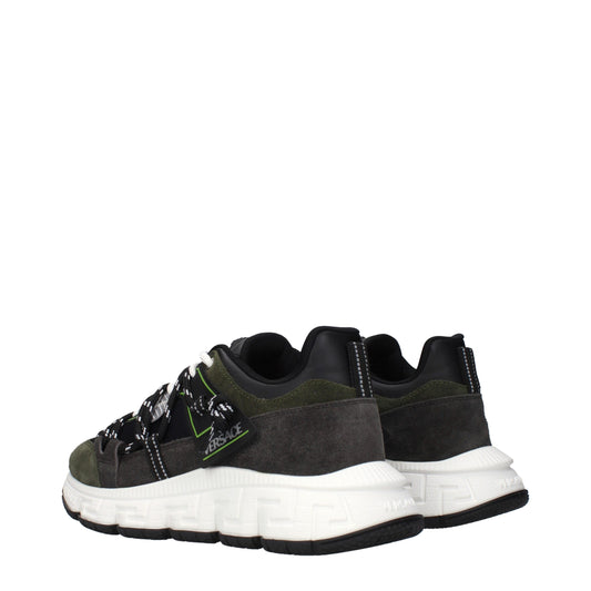 Versace Gray Leather Sneakers - ClickThatClicks 