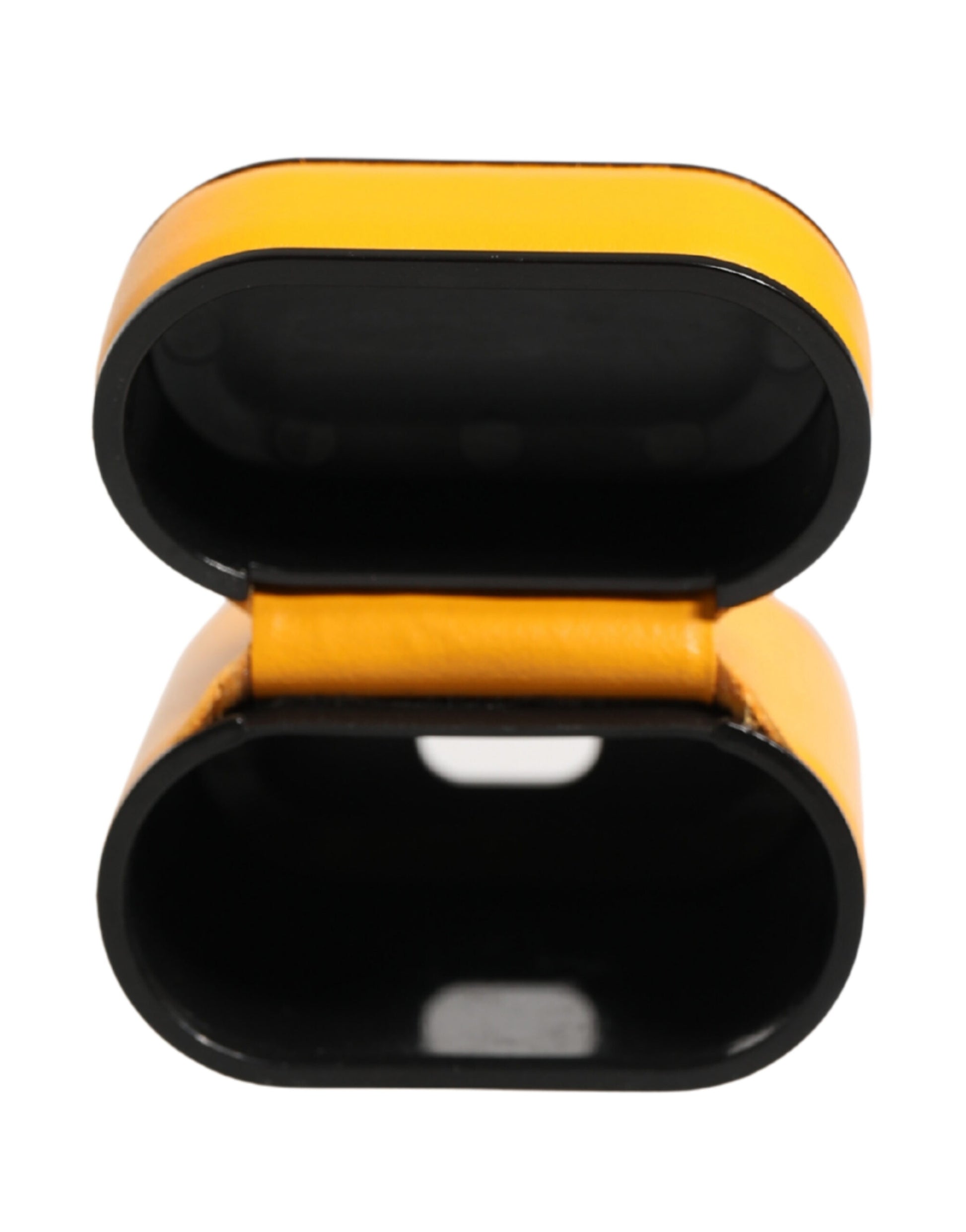Dolce & Gabbana Case Yellow Calf Leather Logo Flip Holder Strap Airpods - ClickThatClicks 