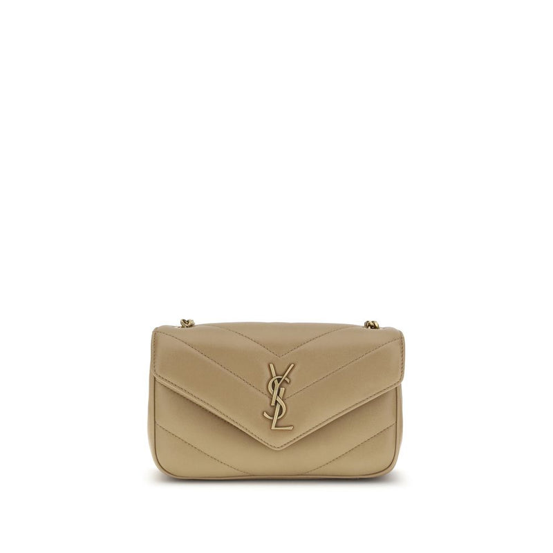 Saint Laurent Beige Lamb Ovis Aries Aries Shoulder Bag