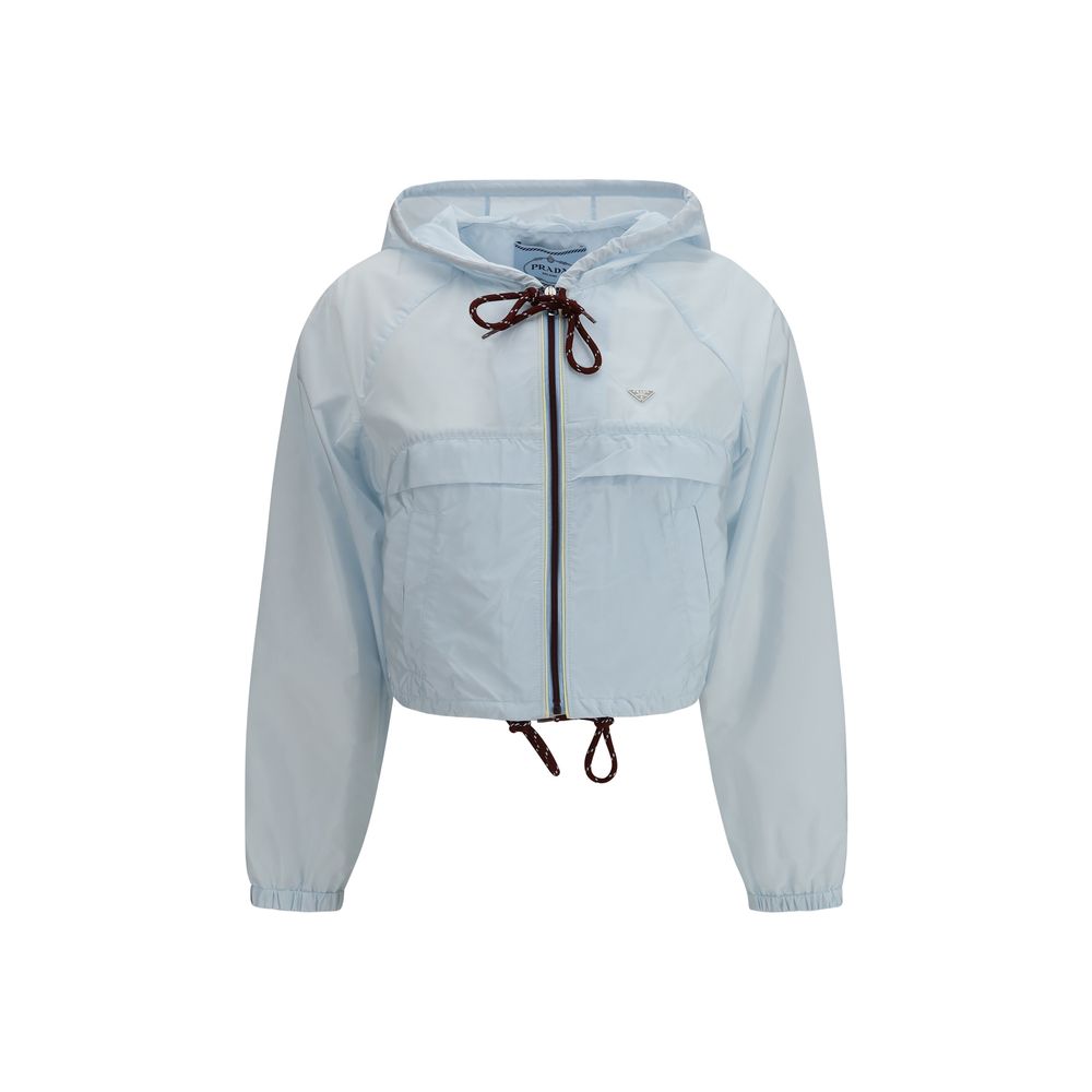 Prada Blue Recycled Polyamide Shell Jacket - ClickThatClicks 