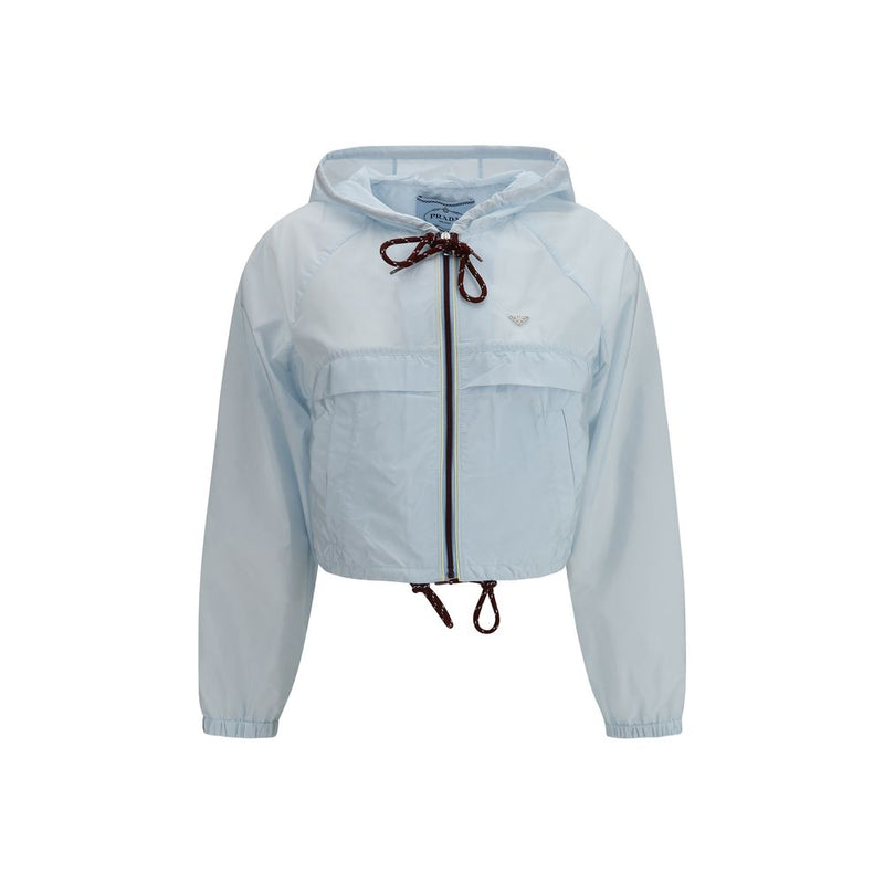 Prada Blue Recycled Polyamide Shell Jacket - ClickThatClicks 