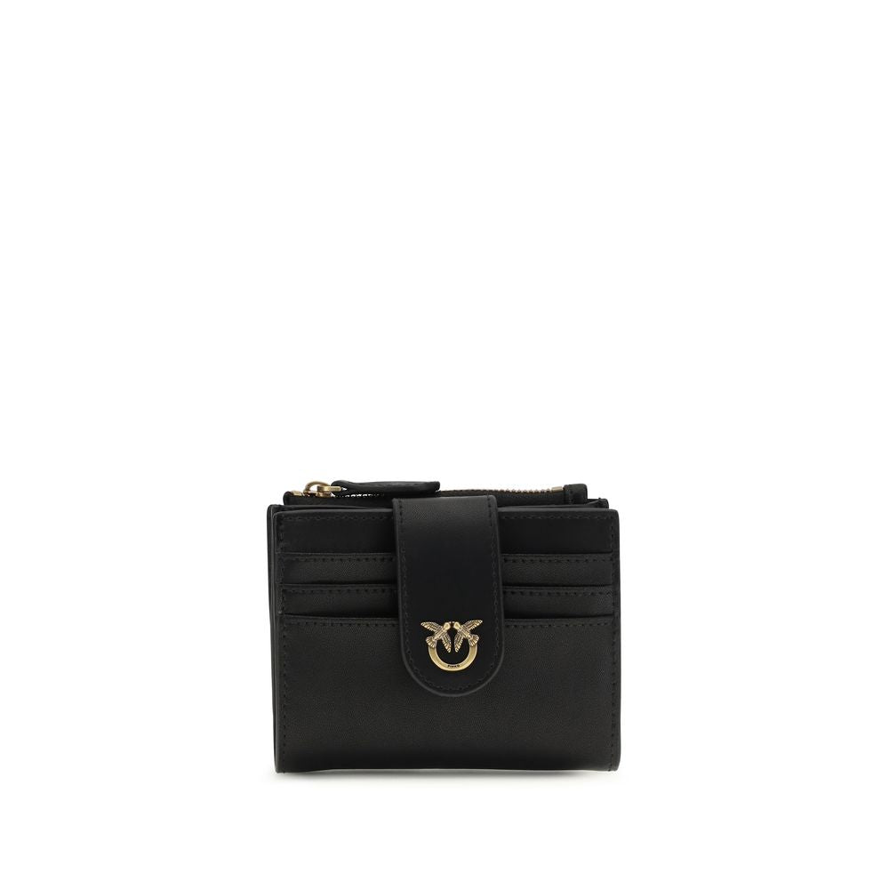 PINKO Black Calf Leather Bos Taurus Wallet - ClickThatClicks 